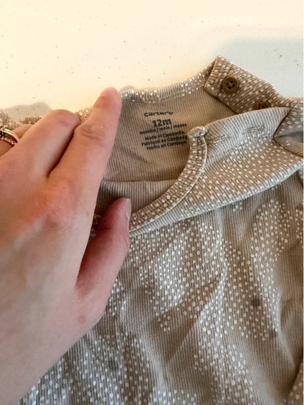Carter's 12M Ribbed Bunny Pajama Set - Picture 4 of 4
